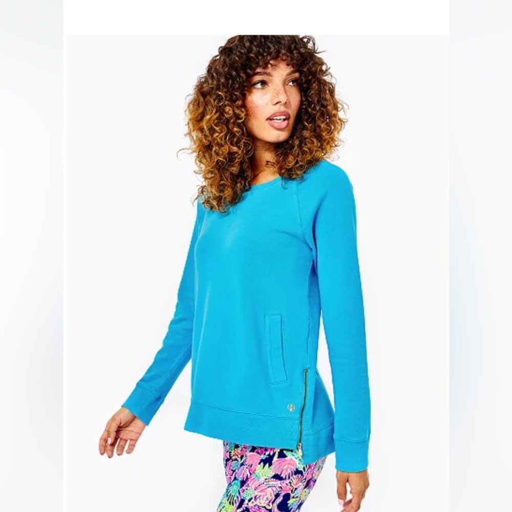 Lilly Pulitzer luxletic blue sweatshirt